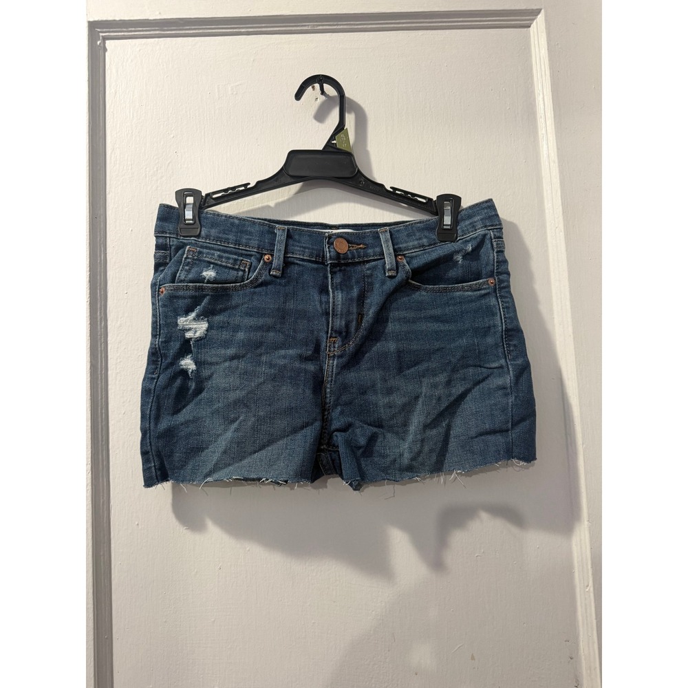 Signature by Levi Strauss Gold Label Women 14 Cut Off Distressed Denim Shorts